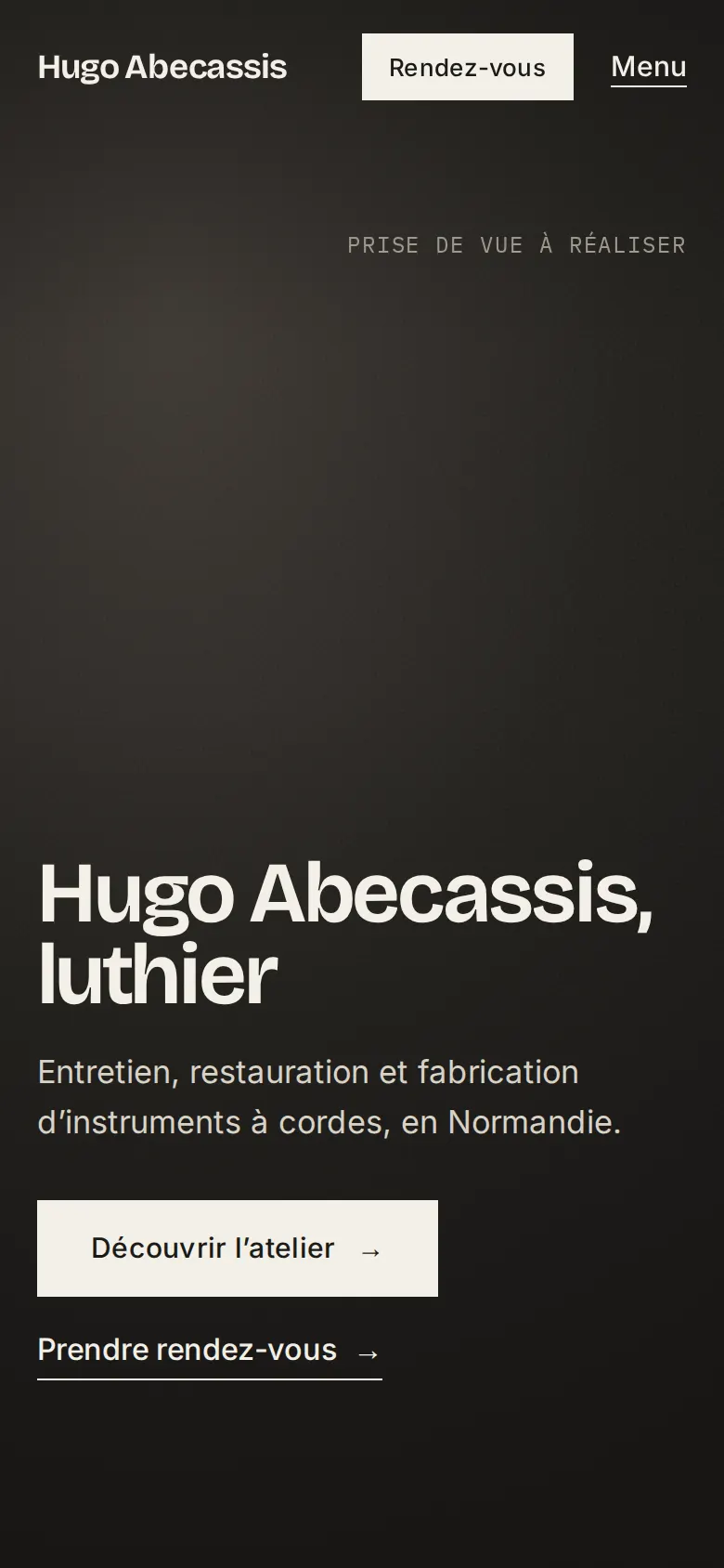 Écran 1 du concept Hugo Abecassis sur téléphone