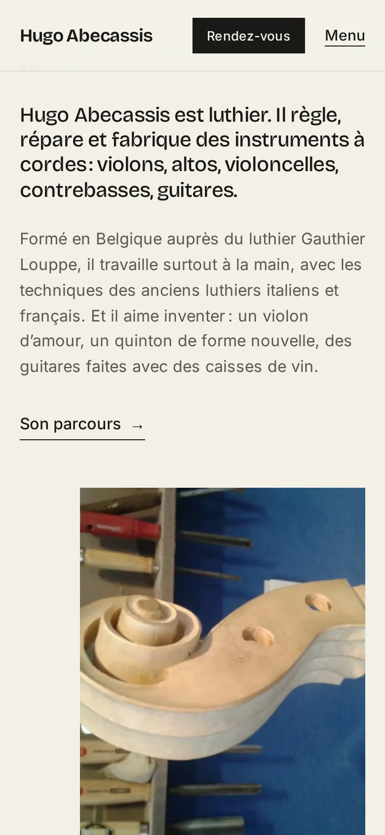 Écran 2 du concept Hugo Abecassis sur téléphone